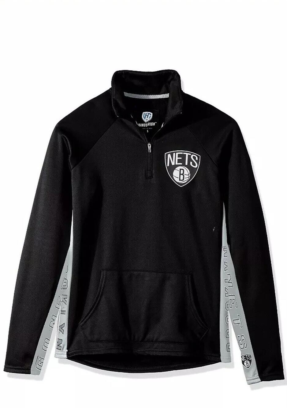 Hands High Brooklyn NetsNBA Womens MVP Quarter Zip Pullover Size Medium